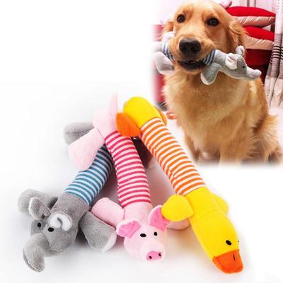 Giocattoli Squeak Divertenti per Cani Giocattolo Squeaker Masticabile per Cuccioli Giocattolo Sonoro Squeaky Peluche Giocattoli con Design di Animali Carini per Cani Piccoli Medi Grandi