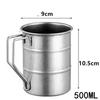Boccale da Birra Retrò in Acciaio Inossidabile 304 con Manico – Tazza Creativa per Personalità da Esterno