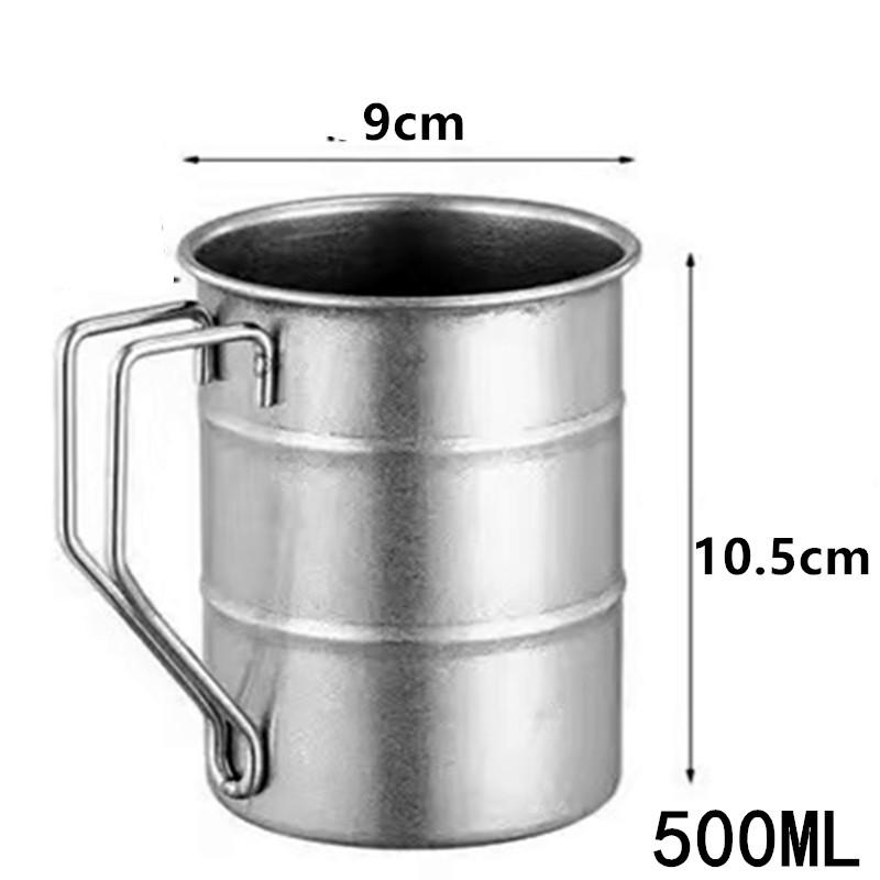 Boccale da Birra Retrò in Acciaio Inossidabile 304 con Manico – Tazza Creativa per Personalità da Esterno