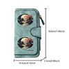 Fashionable Long Wallet with Cherry Blossom Streams Under Full Moon Print Design Eye Catching Multifunctional Portable with Secure Clasp for Daily
