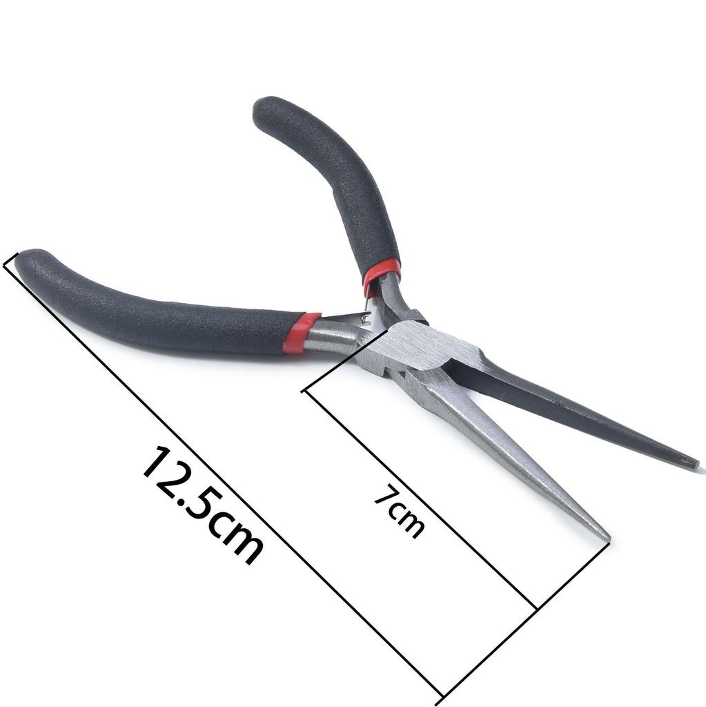 Handmade Mini Jewelry Pliers Set: Needle Nose, Diagonal Nose, Round Nose Pliers for DIY and Jewelry Accessories.