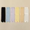 Sweet Two Toe Socks Simple Summer Thin Socks Solid Color Split Toe Tube Socks  Daily