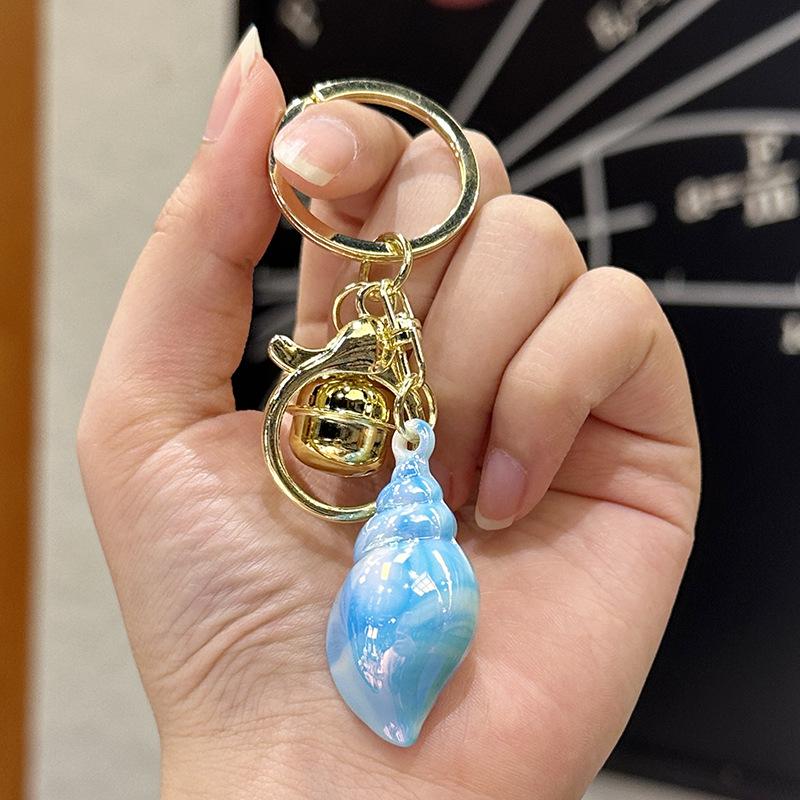 Colorful Acrylic Seashell Keychain Pendant - Cute and Exquisite for Girls' Bags & Car Pendants