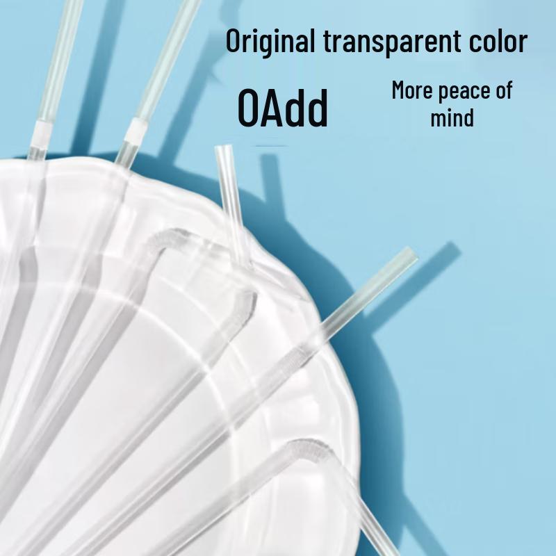 AMPEREX Disposable Transparent Bent Plastic Straw