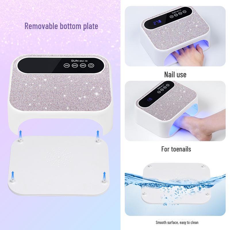 Lâmpada de Unha UV Sem Fio Recarregável para Secagem Rápida e Cura