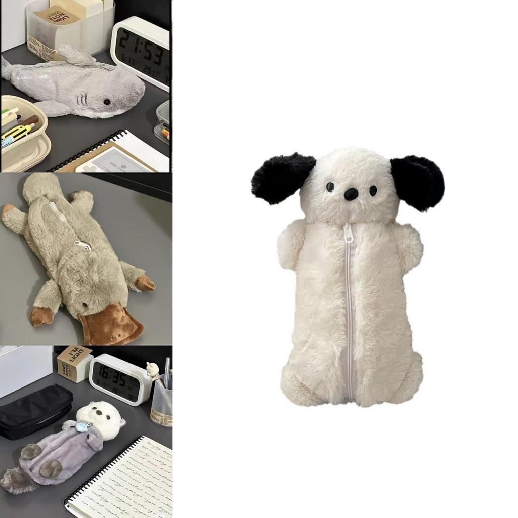 Cute Hello Kitty Piglet Tortoise Plush Toy Pen Case With Soft Plush Material For Kids And Teens