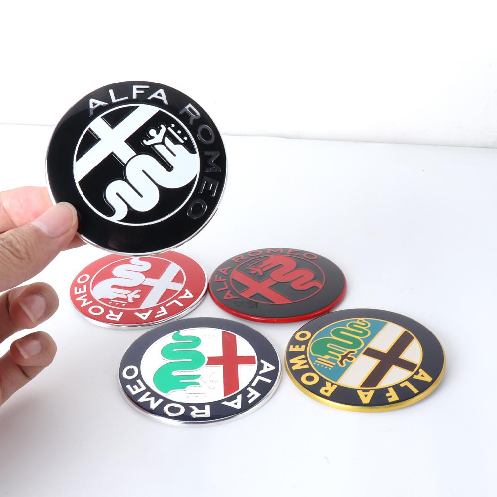 Car Stickers For Alfa Romeo 1PC Car Front Grill Emblem Covers Sticker Center Console Knob Interior Sticker For Alfa Romeo Sporti