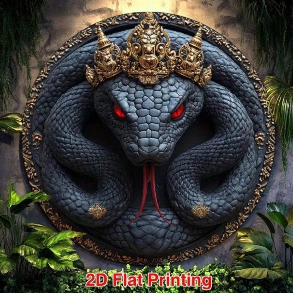 

Metal Snake Wall Art Decor, Creative Serpent Painting, Home Living Room Bedroom Wall Hanging Decor 20x20 різнокольоровий