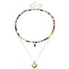 Bohemian Multi-layered Beaded Necklace Colorful Boho Beaded Necklace for Women Ethnic Jewelry Accessories