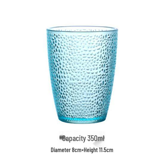 Colored Acrylic Water Cup: Transparent, Heat-Resistant, Drop-Resistant—Perfect for Mouthwash, Juice, Tea, or Beer.