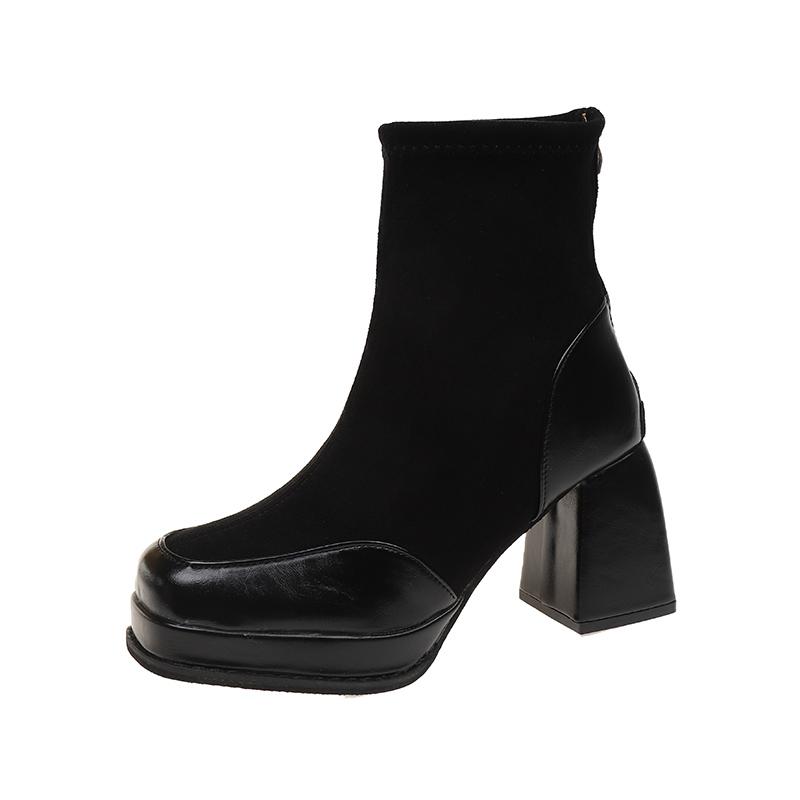 Moda Nowe Buty dla Kobiety Antypoślizgowe Jesień Zima Jednolity Kolor 2024 Wysoka Jakość Moda Outdoor Damskie Botki Botines Mujer