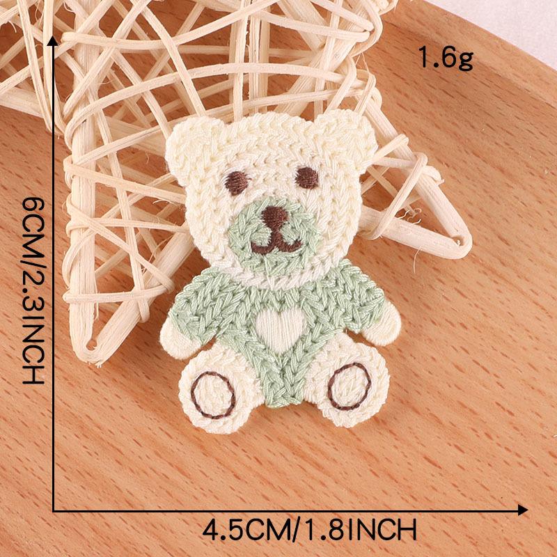 Embroidery Label Cute Bear Embroidery Sticker Diy Hand Account Accessories Accessories Patch Brooch Jewelry Hair Accessories Cloth Sticker