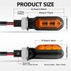 1 Pair Motorcycle LED Turn Signal Lights 8mm Amber Flashing Light Blinker Turn Signal Lamp 12V Moto Indicator Lamp Accessories