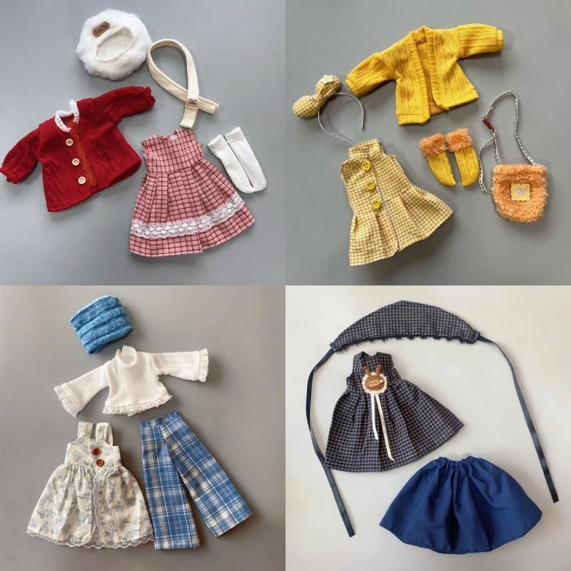 1 Set 30Cm Cotton Doll Clothes Sets Multiple Styles Hats Bags Socks For Doll Dress Up Diy And Doll Lover Gifts