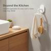 360 Degree Rotating Adhesive Wall Hook Rack With 4 Hanging Hooks Drill Free For Kitchen Bathroom Storage