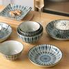 Japanese Style Ceramic Rice Bowl Set Noodle Bowl Household Lunch Rice Milk Oats Vegetable Fruit Breakfast Bowls Plate Tableware