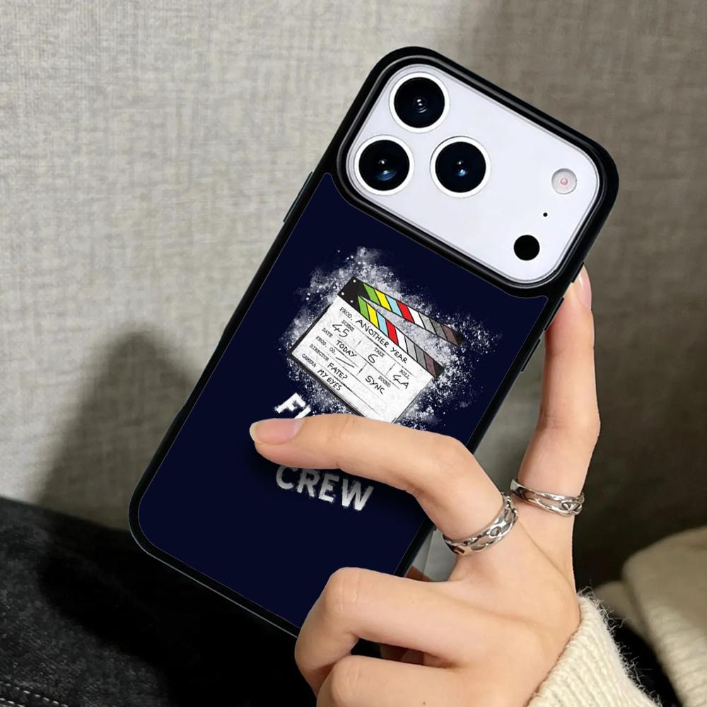 Capa Case for iPhone 17 Air 16 Pro Max 15 Plus 11 13 Mini 14 12 Back Phone Cover Film Movie Clapperboard Clapper Board