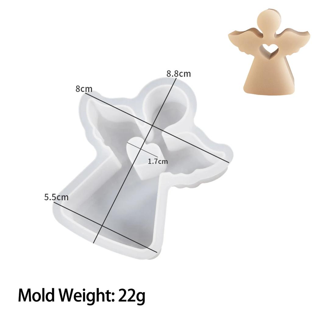 New Arrival Angel Design Silicone Mold Chocolate Lollipop Cake Decor Mould Easter Aroma Candle Resin Concrete Molds Home Decor