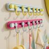 Non-Marking Suction Cup Hooks Plastic Kitchen Storage Hooks Practical Towel 6 Head Hooks  Bathroom