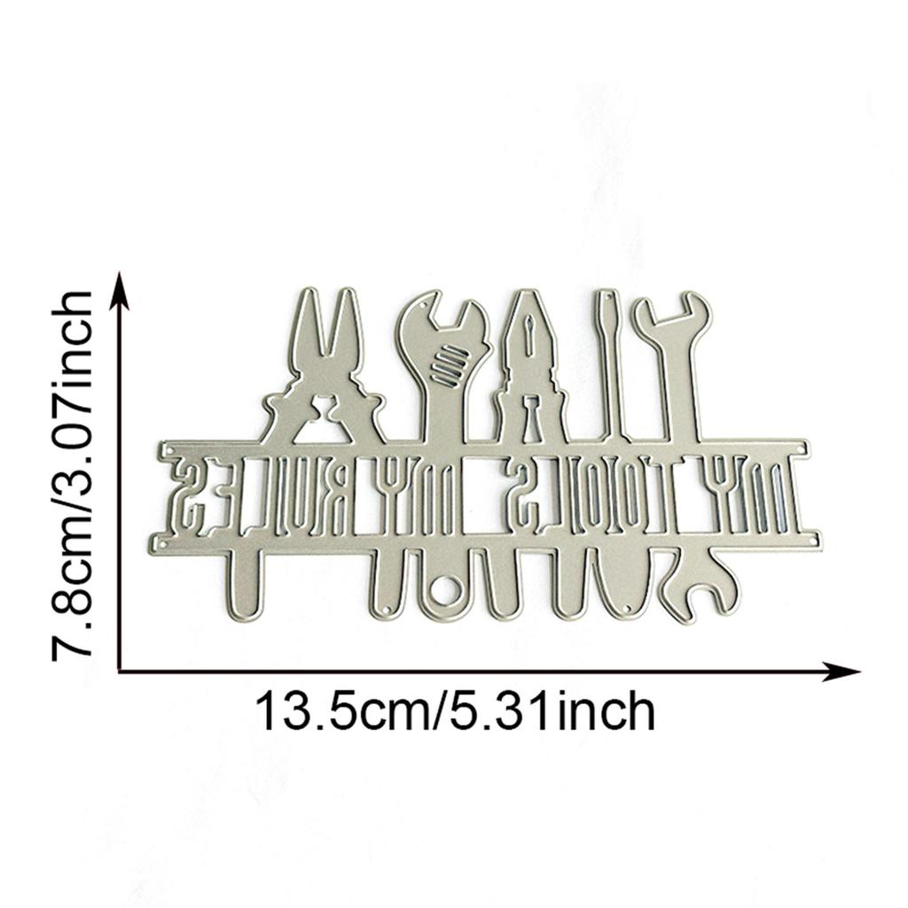 My Tools My Rules Decorative Die Cut Metal Embossing Stencils Carbon Steel Cutting Dies for Card Making Scrapbooking