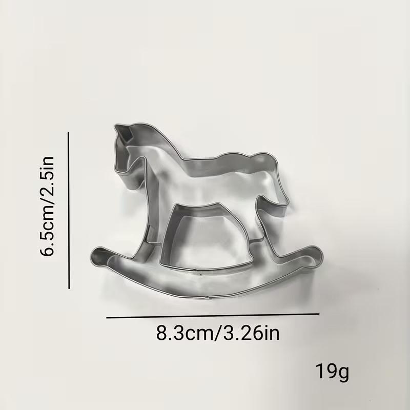 Whimsical Horse-Shaped Stainless Steel Cookie Cutter Set (1 Piece), A Diy Baking Mold, A Cute Animal Cookie Making Set