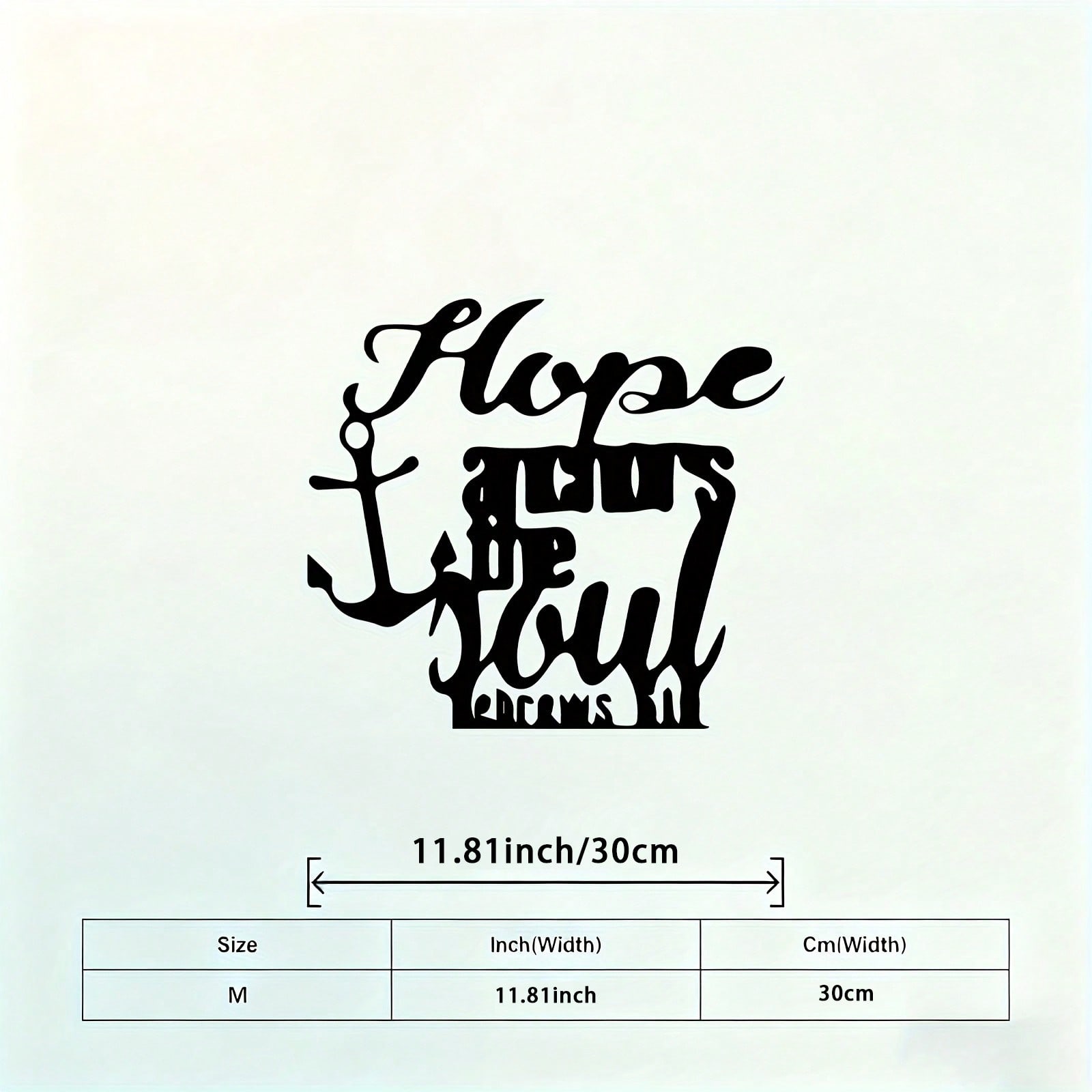 

Iron Wall Art Hope and Dreams Gold Ribbon Decor for Living Room Garden Gift різнокольоровий