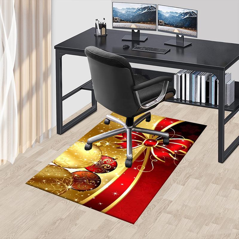 Christmas ornaments Crystal Velvet chair mat Area Rug - Non-Slip, Floor Mat, Office Desk Chair Rugs, Bedroom Decor.Christmas Gift-1106130