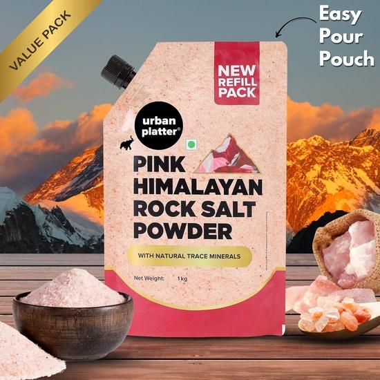 Urban Platter Pink Himalayan Rock Salt Powder, 1kg