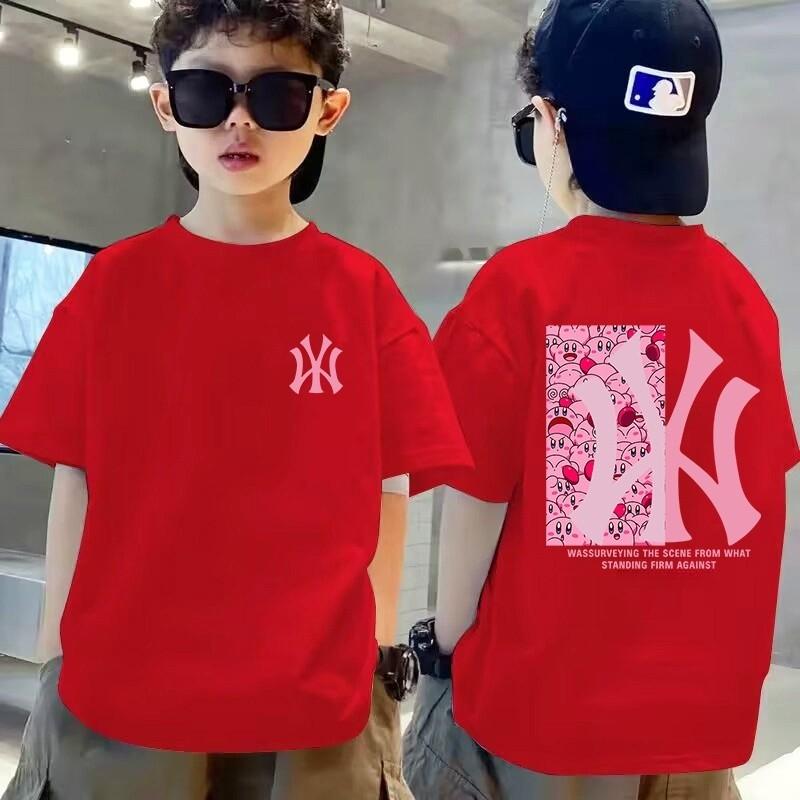 Cute casual T-shirt for boys and girls, fashionable printed T-shirt for children