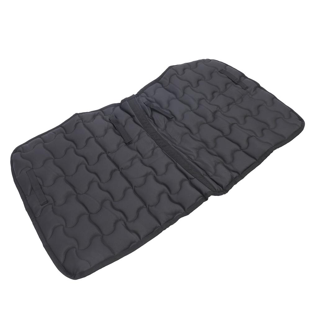 Horse Saddle Pad Breathable Abrasion Proof PU Leather Horse Saddle Cloth Riding Equipment Black