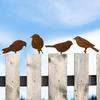 Rusty Metal Bird Silhouette: Distressed Outdoor Garden Ornament