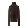 Autumn 2025 Velvet Slim-fit High-neck Long-sleeve Women's Top