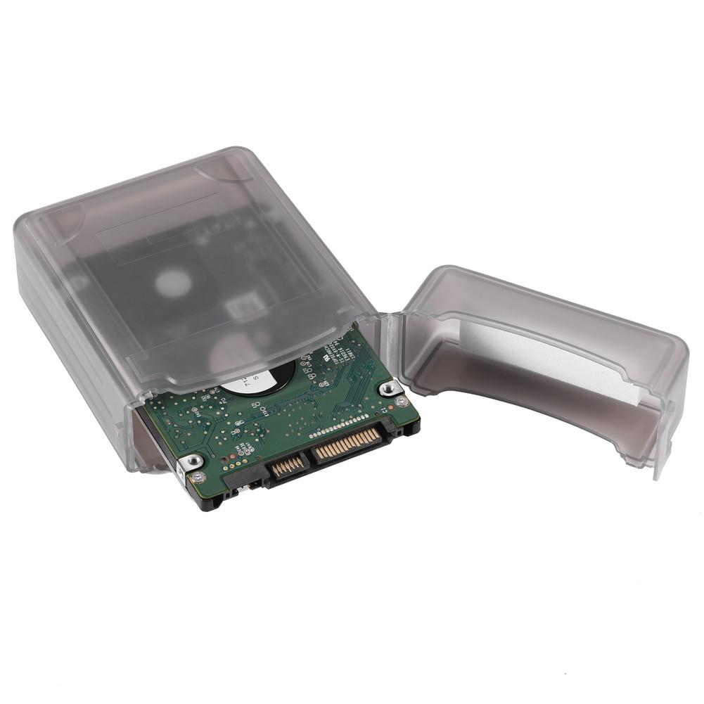 2,5 tums HDD   SSD Skyddande Stötsäkert Fodral Förvaringslåda Antistatisk Etikett Kapsling Grå (Inte Inclube-hårddisk)