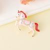 1Pc Horse Brooch Cartoon Alloy Cute Rhinestone Gift Pin Enamel