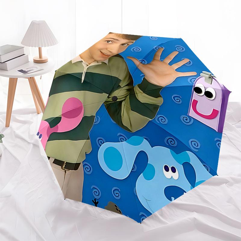 

Blue s Clues & You! Automatic Opening Folding Umbrella - 8 Bone Iron Frame, Outdoor Rain Gear for Fans and Travelers, Perfect Gift for Any O