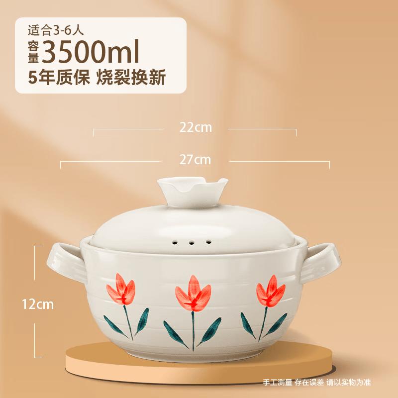 COOKER KING Hand-Painted Ceramic Stew Pot