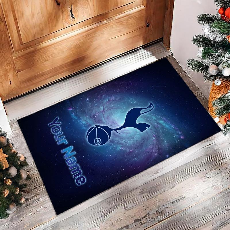 Tottenham Hotspur FC Printed Crystal Velvet Rug Non‑Slip Crystal Velvet Carpet For Sofa Bedroom Indoor Home Decoration