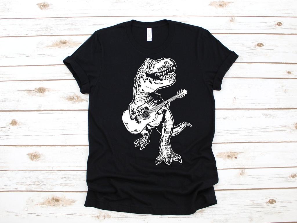 Guitar Dinosaur Funny T-Rex Bass Guitarist, T-Shirt, Tank Top, T-shirt, T-shirt,T-shirt, Child T-shirt, Apparel Gift
