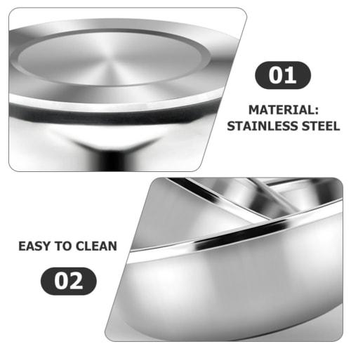 Happyyami Stainless Steel Mixing Bowls, Extra Large, Heat-Resistant, Deep Bowls, 2-Piece Set, Suitable for Salad, Vegetable Washing, Washing, Storage,