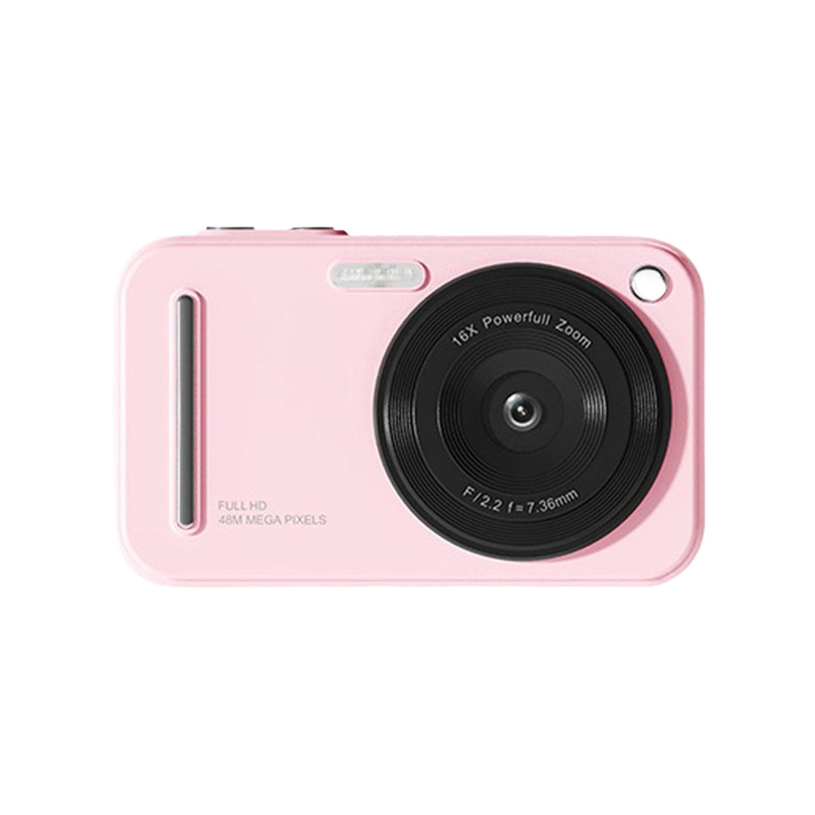 

1080p Digital Camera Autofocus Vlogging Camera HD 48MP with 2.4 Large Screen Camera for Photography for Kid Students Adult Gift рожевий