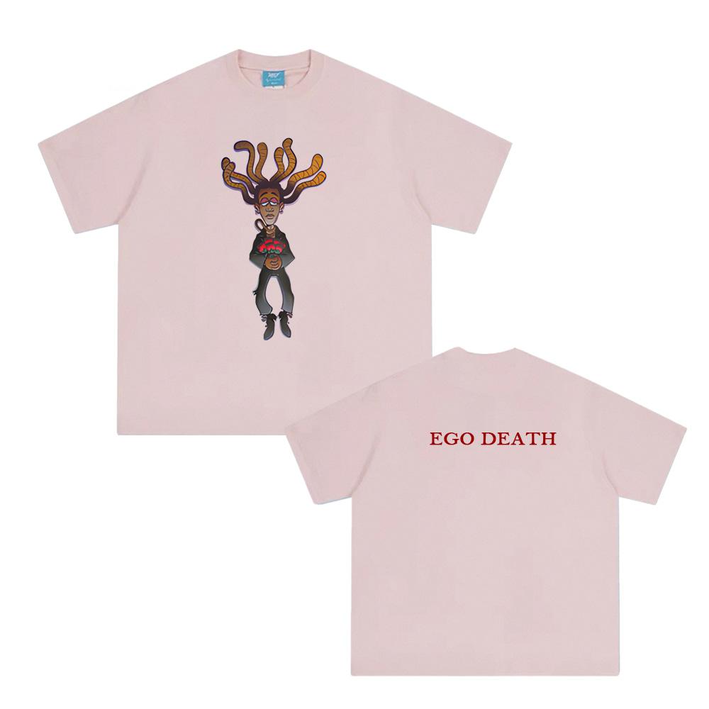 Ego Death White T-Shirt Ty Dolla Sign Summer O-neck Hip Hop Tee Short Sleeve Cotton High Quality Clothing Female/Male Tops