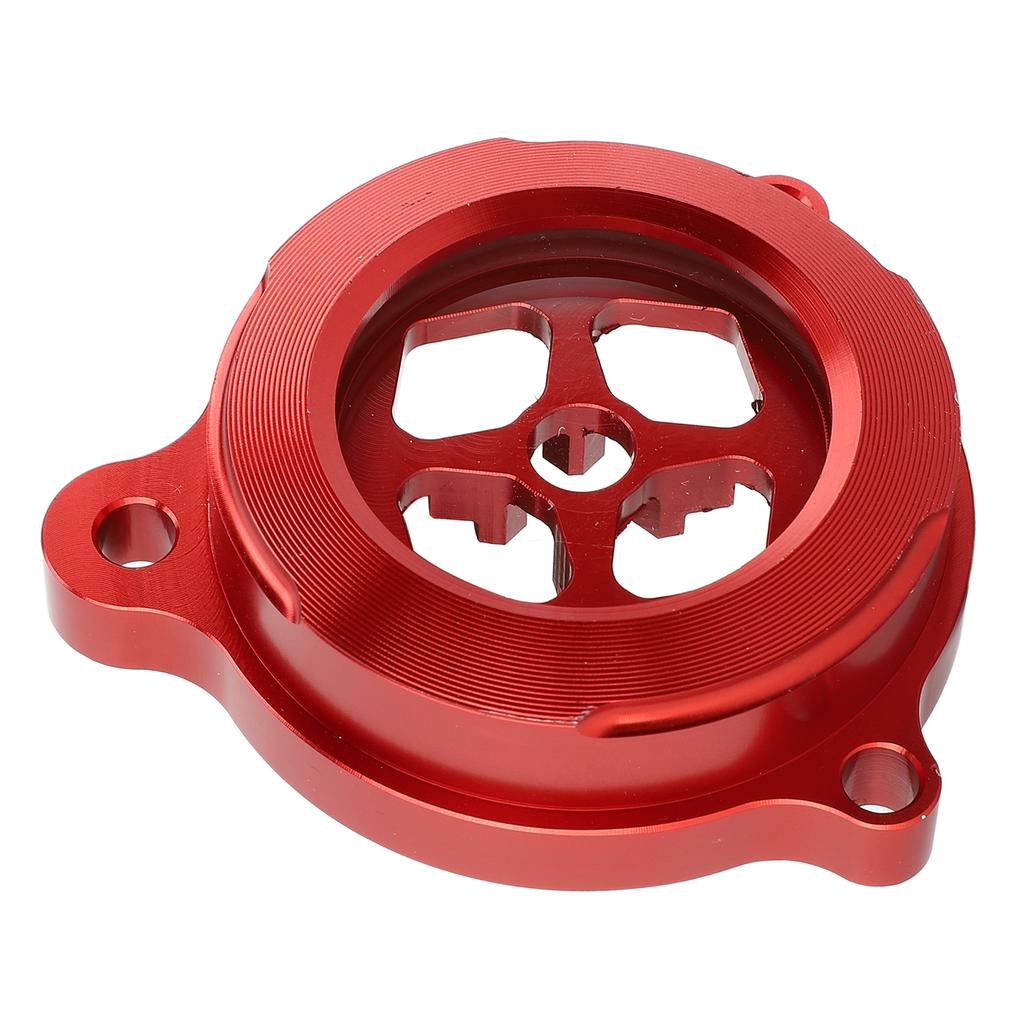 Clear Engine Oil Filter Cover Aluminium Alloy CNC Machining Oil Filter Protector Guard Cap for Raptor 700 700R Red