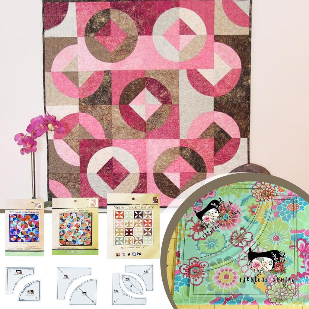 New Acrylic Sewing Ruler Template Square 3 Piece Set Shaped Hollow Sewing Kit