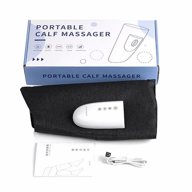 

Беспроводной перезаряжаемый EMS микротоковой массажный пояс для голени с подогревом и вибрацией, компрессионный массажер для ног чёрный