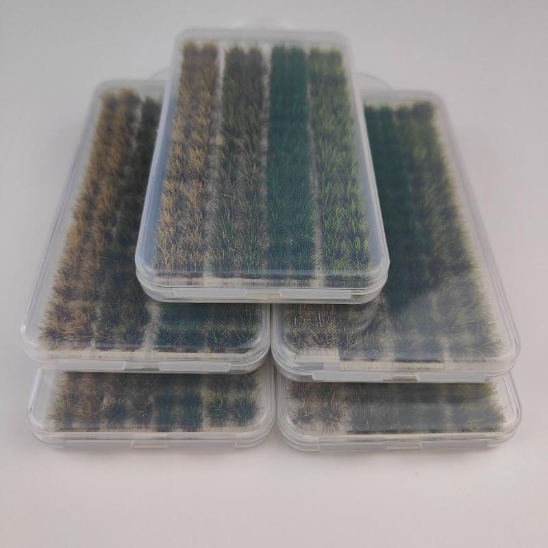 120Pcs/Box Miniature Vegetation Materials Diy Railway Sand Table Lawn Layout Kit 8Mm Grass Cluster Scene Model Diorama Accessory