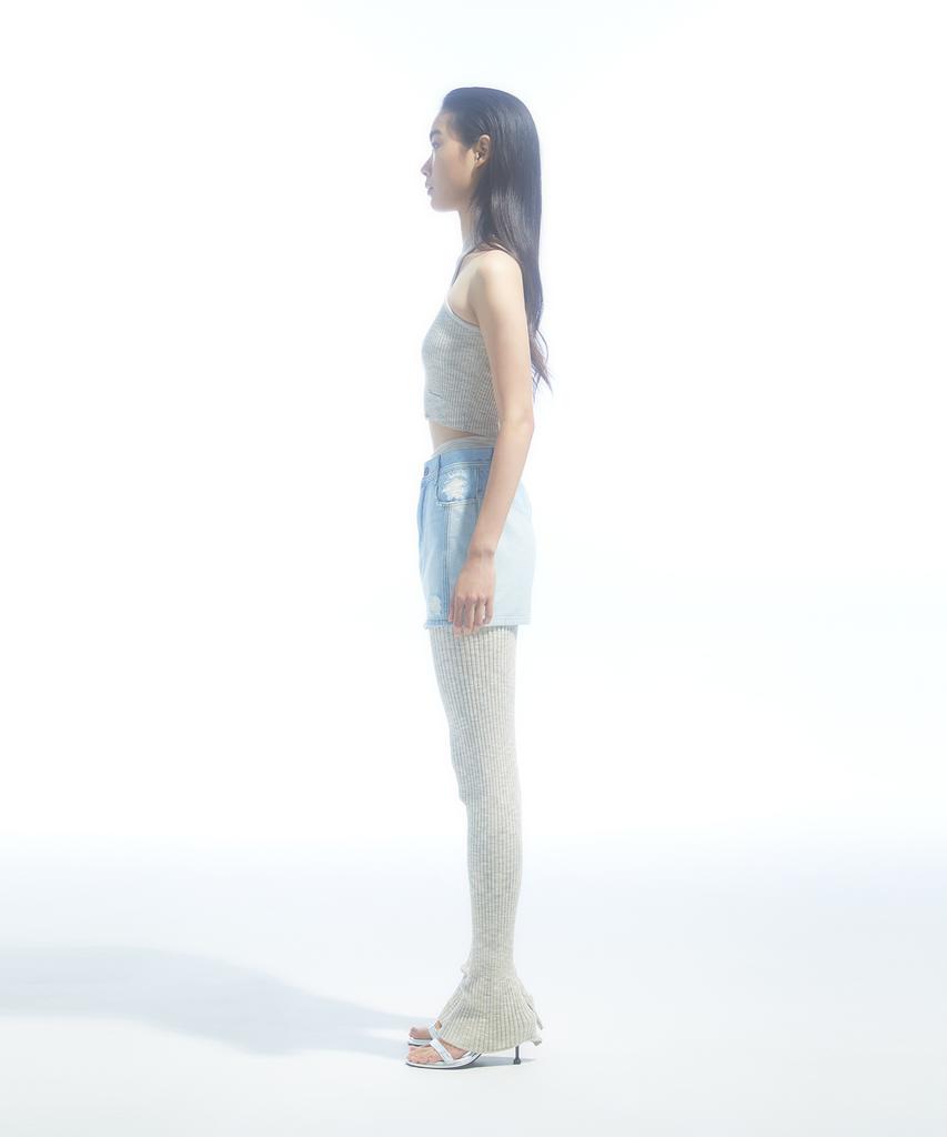 Dre Distressed Micro Denim Skirt_Sky Blue