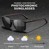 Fashion Photochromic Sunglasses Men Women Vintage Square UV400 Eyewear for Driving Fishing