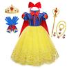 Vestido de Princesa Blancanieves para Niñas con Capa Disfraz Cosplay de Hada para Niños Fiesta de Cumpleaños Carnaval Ropa Disfraz de Halloween