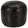 Day and Night - Day and Night Black Pouf 40x35 Cm Genuine Goat Leather
