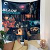 Blade Runner Cult Poster Tapestry Wall Hanging, Harrison Ford Noir Sci-Fi Art, Vintage Movie Wall Decor for Bedroom Man Cave
